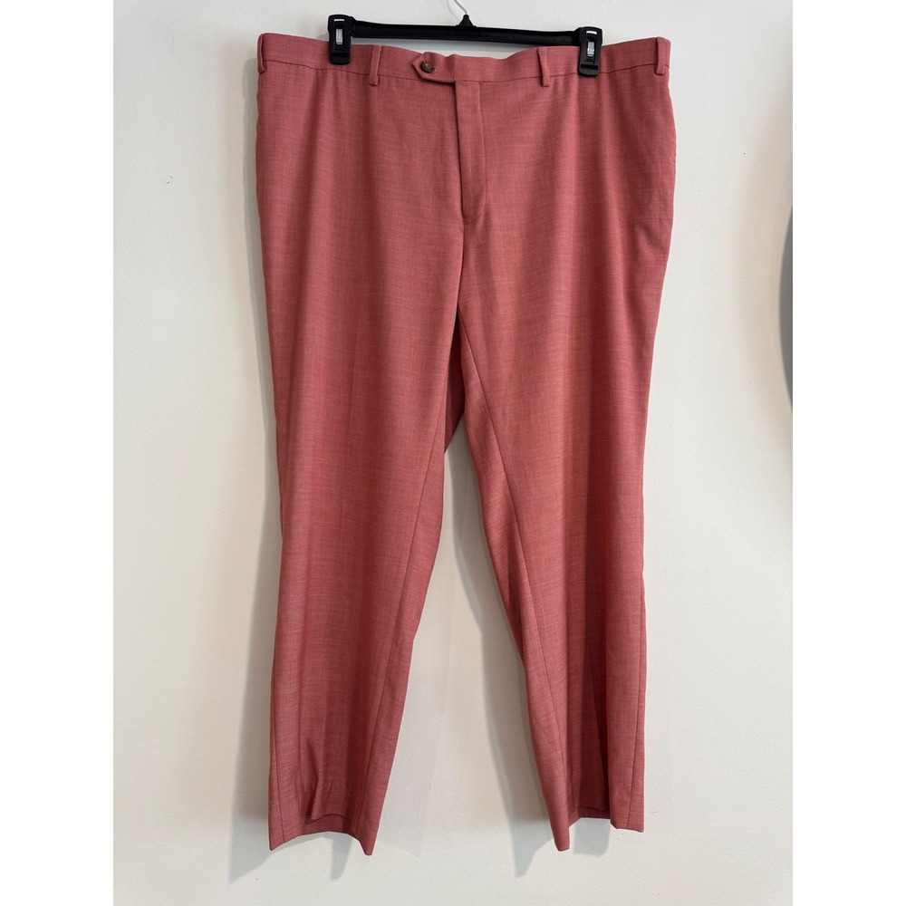 Ralph Lauren Slim Fit Dress Pants Mens 42 x 30 Pink Salmon Trousers Holiday